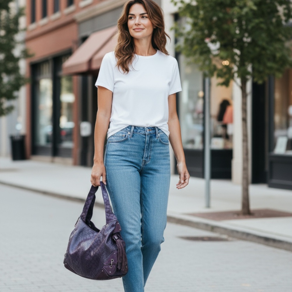 Elegant Purple Women's Shoulder Bag